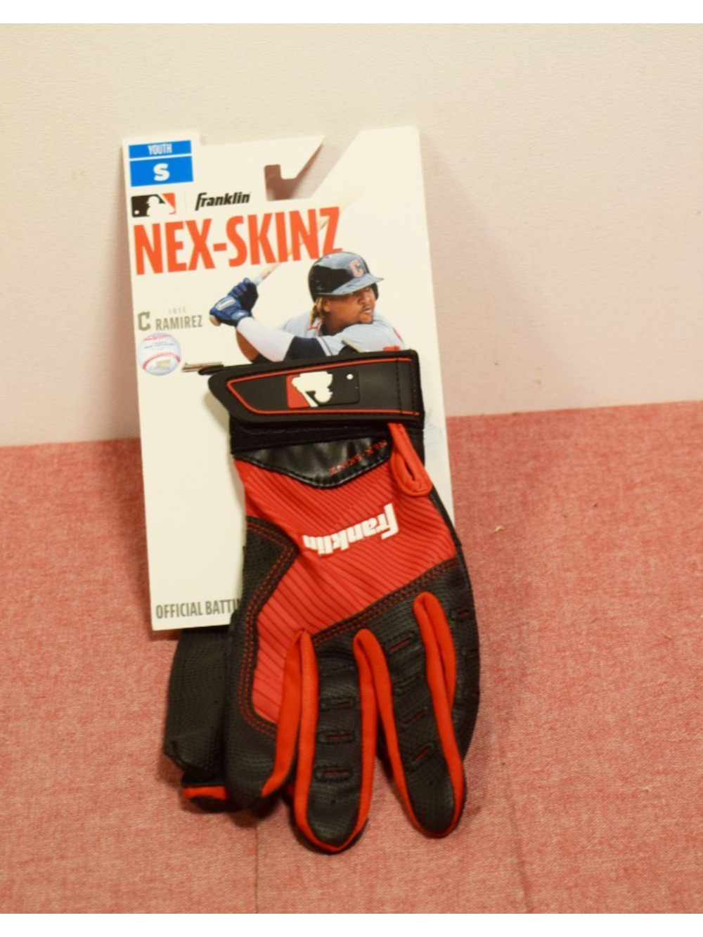 Franklin Sports NEX-Skinz Batting Gloves Youth Small Red